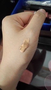 Step 2 - Squeeze tiny dollop of your preferred foundation (mine was a tad runny so it appears a lot more than it should be)